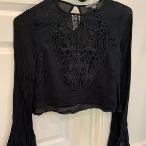 Kendall & Kylie black lace crop top S